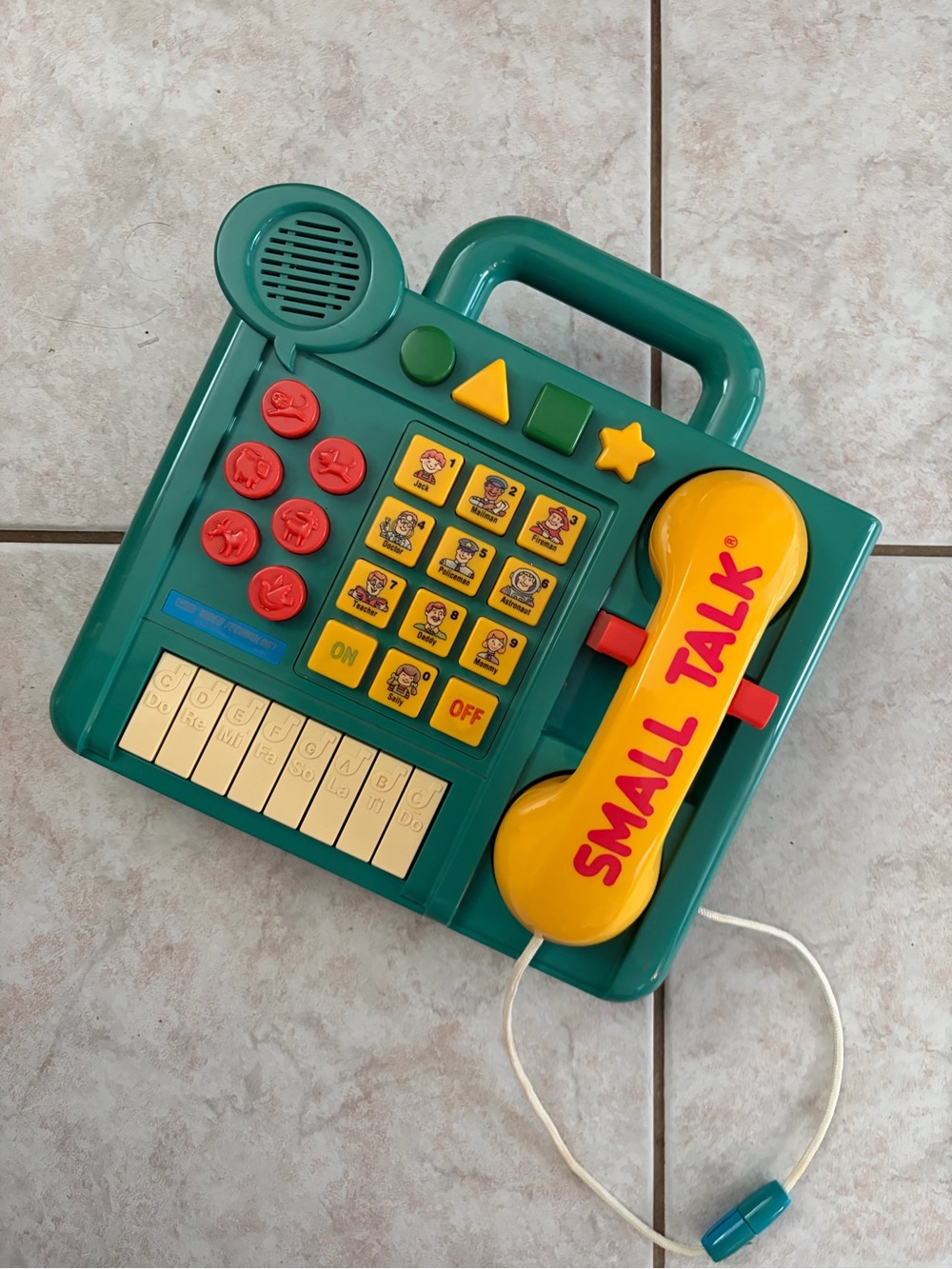 Vintage 1987 VTech Small Talk Toy Phone Electronic Activity Center Retro 80s